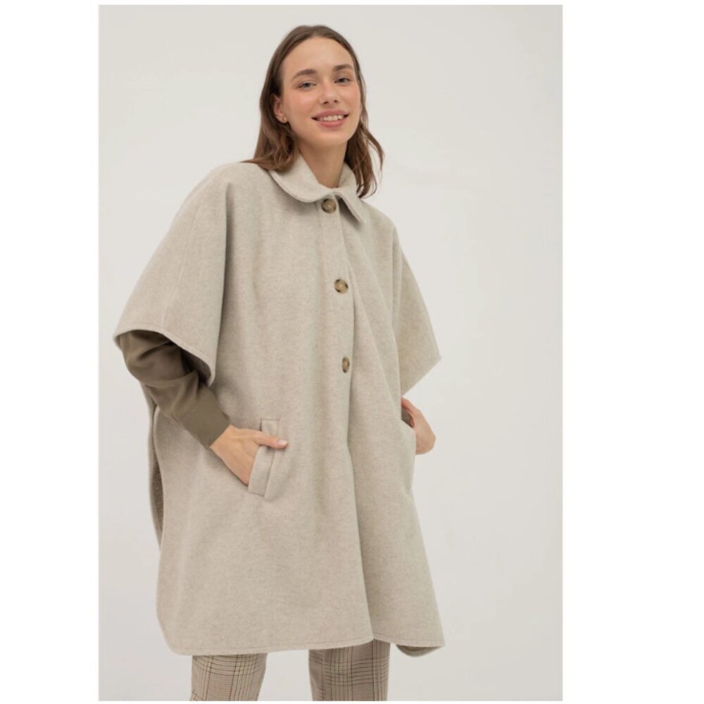 NWT Mus & BomBon Saja Cape Brown Check Plaid (Cuadros Marrón) | Made in Spain - Picture 5 of 15